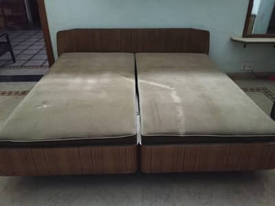 wooden bed