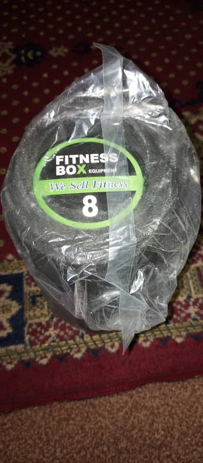 8KG x 2 Rubber Dumbbells Pair (17KG Total)