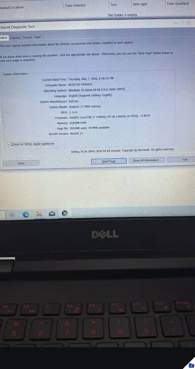 Dell INSPIRION 7567 , GTX 1050 TI 4 GB