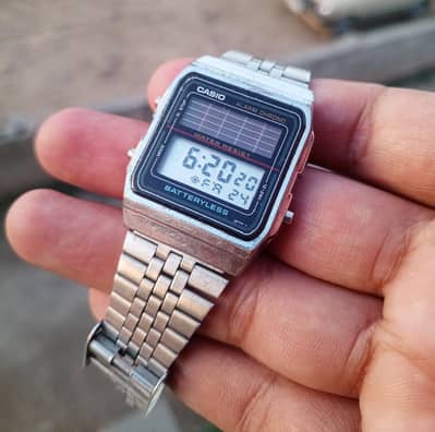 Rare Vintage Casio AL-180 "Batteryless" Solar (Module 668, Japan T)