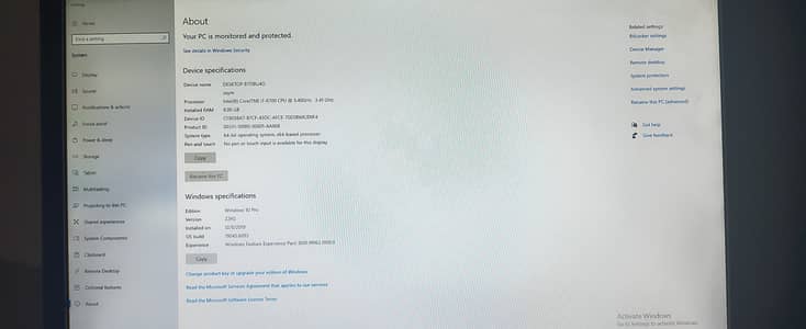I7 6th generation full PC/computer setup for sale