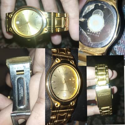 Citizen gold tone new condition old model watch