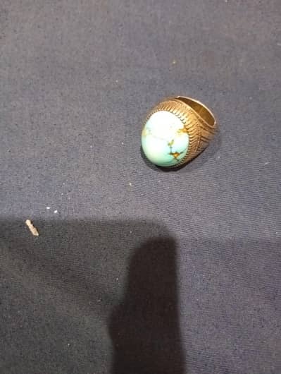 new silver ring with original feroza