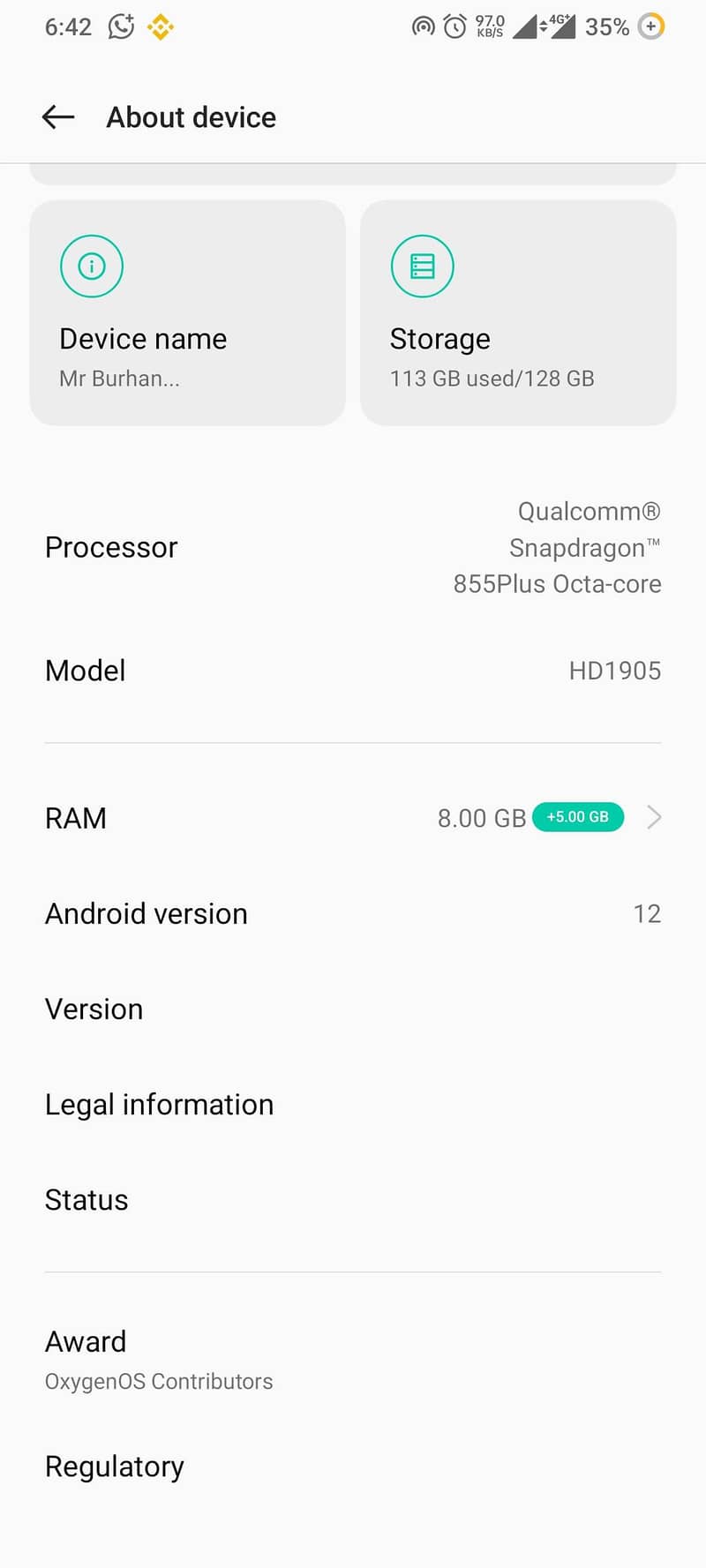 One Plus 7t 7
