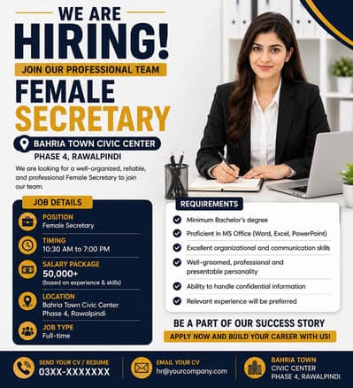 Hiring Secretary || Female