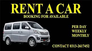 7 Seater Changan karvaan For Rent per-day- weekly- monthly Available