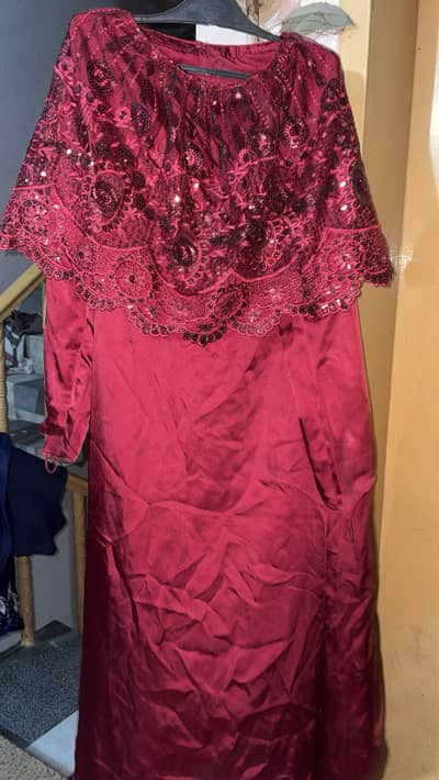 Red Cap style dress Stylish Dress
