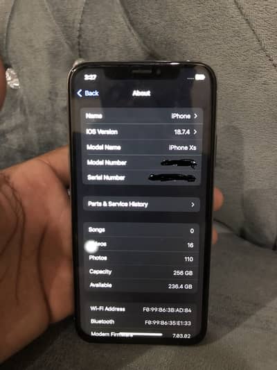 iPhone XS 256 GB official Pta approved