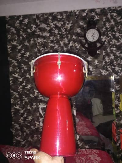 Darbuka Mattel Body Dual Tone Red Vine Color improted primer skin
