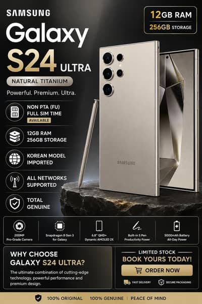 Samsung Mobile S24 Ultra NON PTA