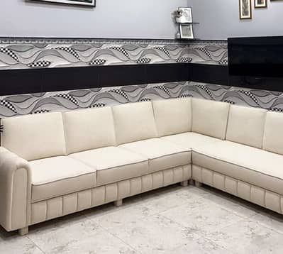 L shape sofa 8 seater Towel fabric
