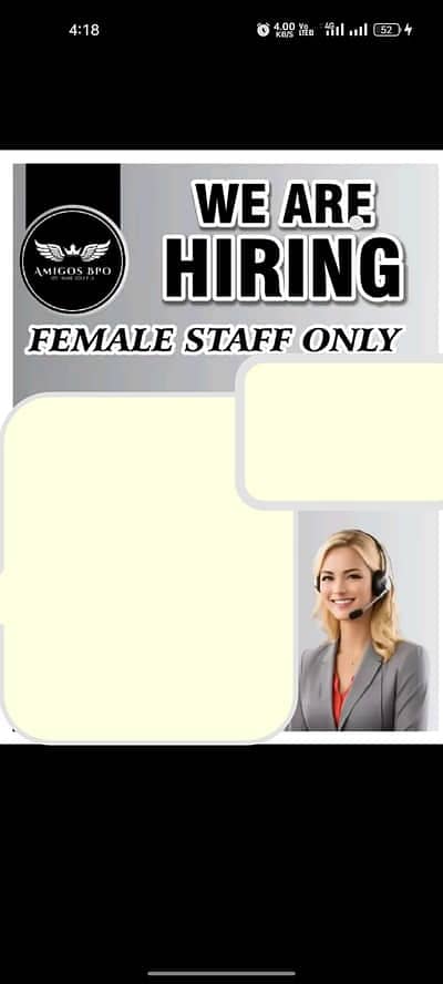 Urgent Hiring Female Staff Last Date Till Apply 30th Oct 2026