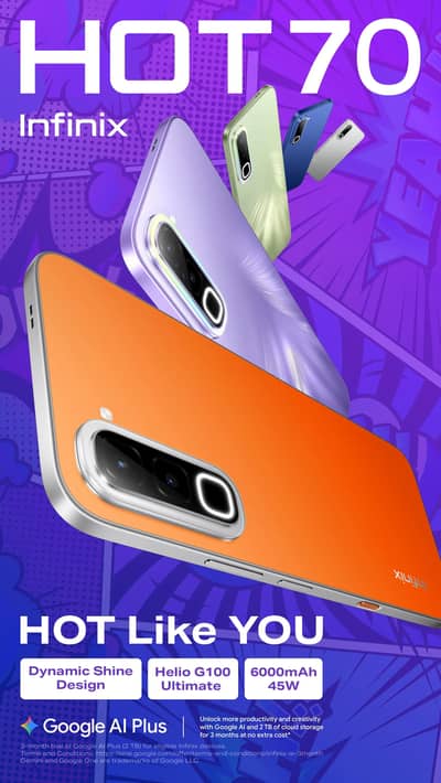 Infinix Hot 70 6/128 Box Packed