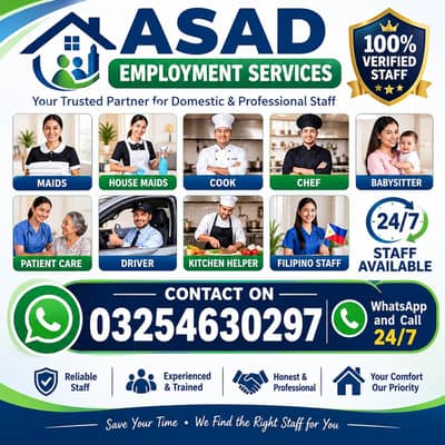 maids/babysitter/patient care/cook/chef/driver/Filipino staff