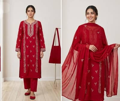 premium applique motia gala with cheffon dupatta 3pc