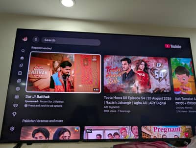 55 Inch Haier TV with warranty card