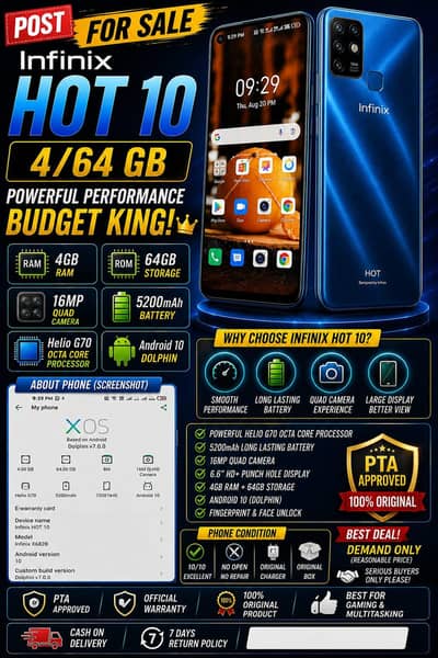 Infinix Hot 10 Mobile 4/64GB