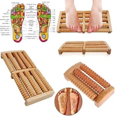 Wooden Roller Foot Massager For Relaxation