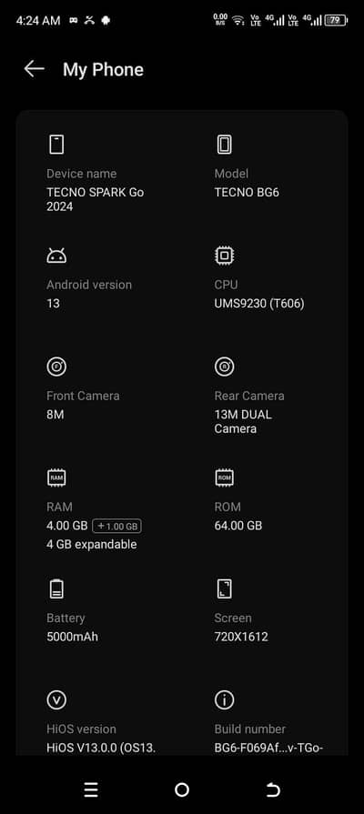 Tecno Spark Go 2024 4/64