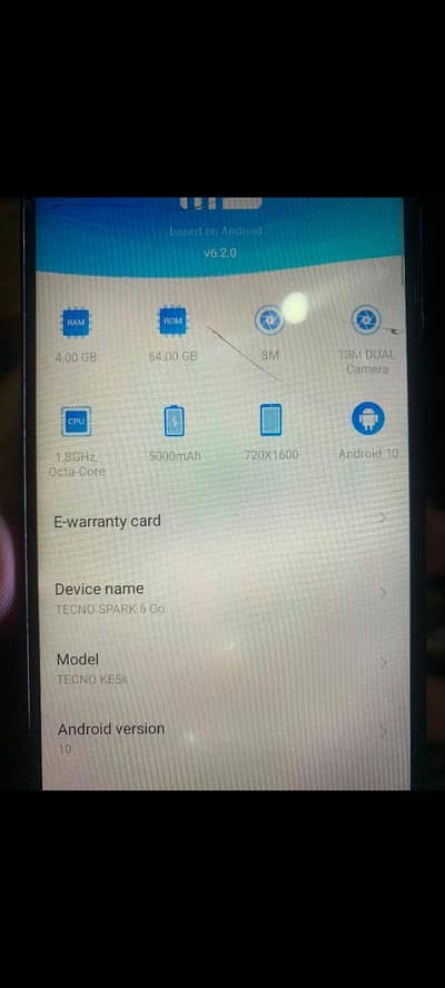 Tecno spark 6 go 4/64