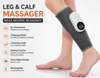 Leg & Calf Massager with Heat | Rechargeable Compression Therapy