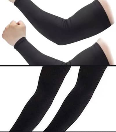 Men uV protection arm sleeves black