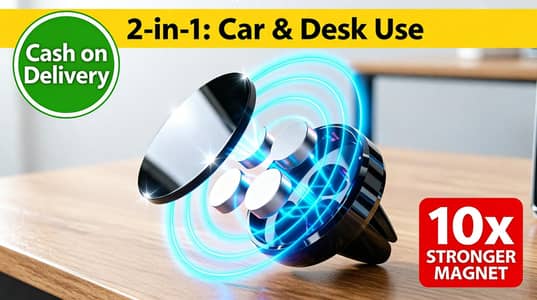 Magnetic Car Phone Holder 360° Rotation | Ac Vent Mobile Stand
