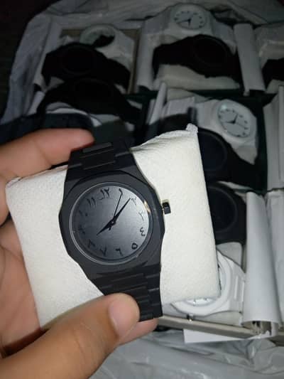 Aura Day Date Black Watch For Men | Premium Gift Box | COD