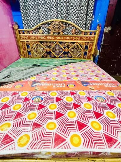 Iron King Size Bed + Duraform Medicated Mattress - Urgent sale