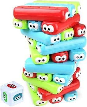 Rainbow Stack – Colorful Wooden Stacking Blocks Game