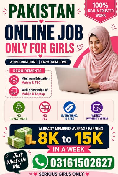 SMS Entry Unlimited JOBs For Girls