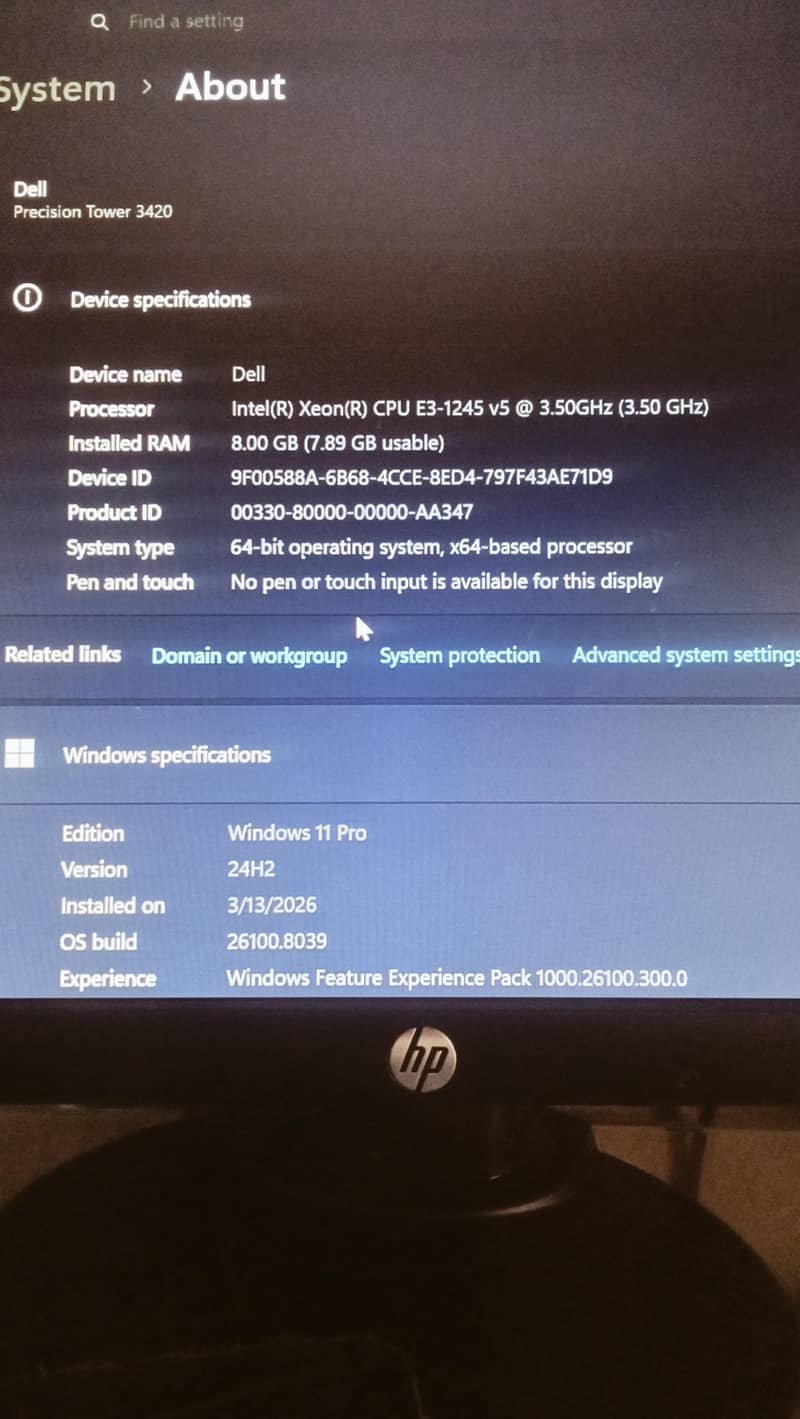 Dell precision tower 3420 5
