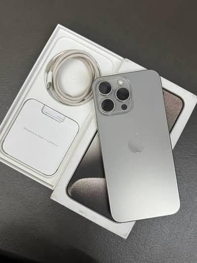 iphone 15pro max jv 256gb 90 bettery health with box original cable