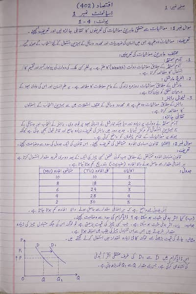 Aiou spring assignment