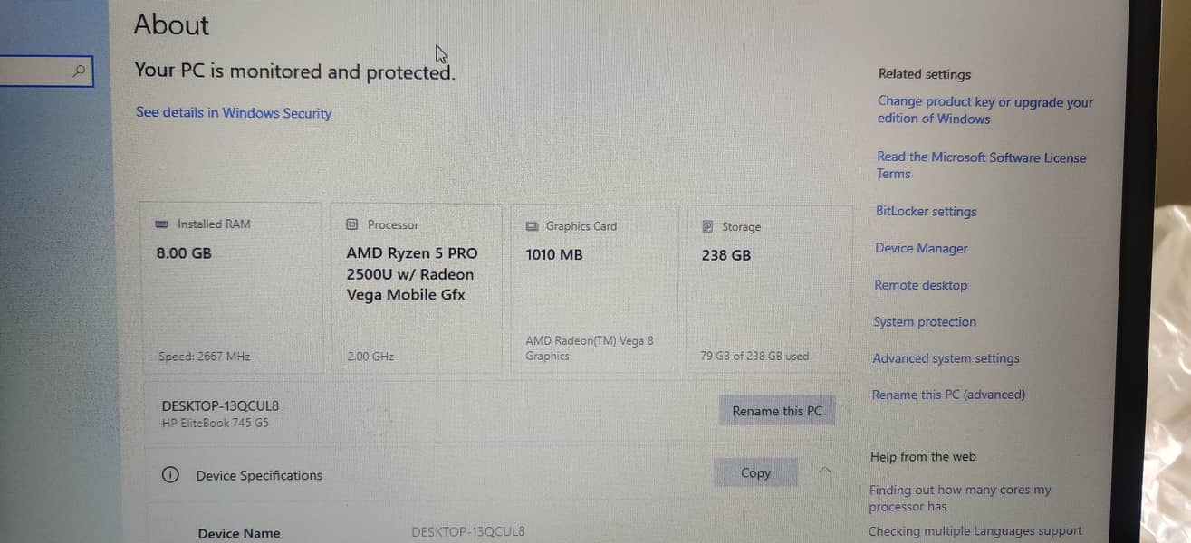 Amd Ryzen 5 pro 2