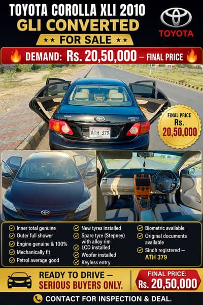 Toyota Corolla XLI 2010