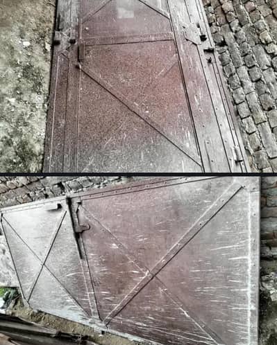 Main Gate Height 8' and width 7' Door inside