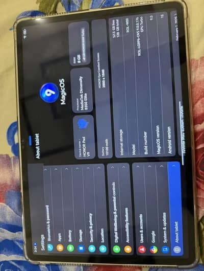 I PAD Tablet (I par honor pad V9)(16 GB RAM 128 GB RAM