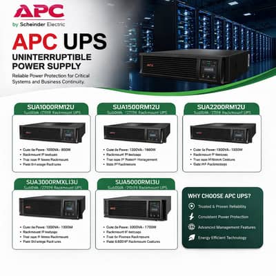 APC UPS 750VA,1000VA,1500VA,2000VA,3KVA,5KVA Box Pack & Imported Used