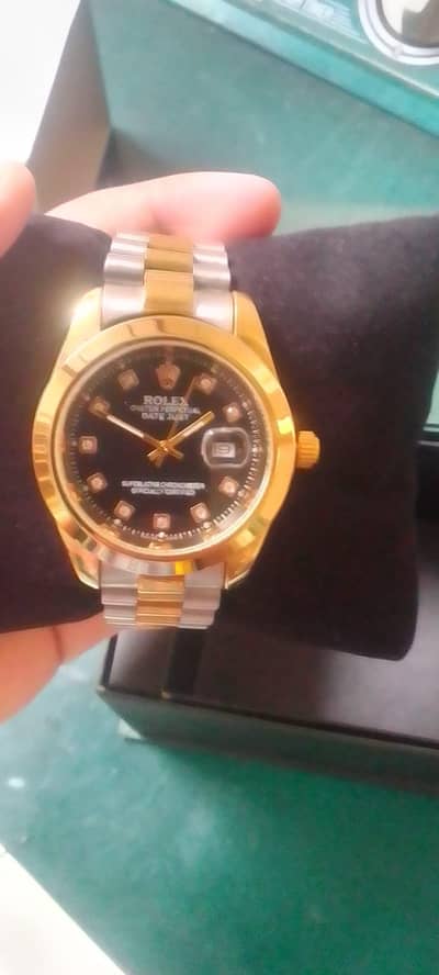 Rolex watch with date gold addition date working
