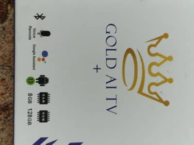 Gold AI Android tv box 8/128