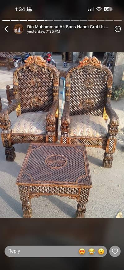 room chairs set in Nooristani design for sale