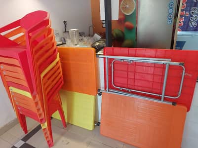 Plastic Folding Tables & Chairs Set | Colorful Event & Party Furnitur