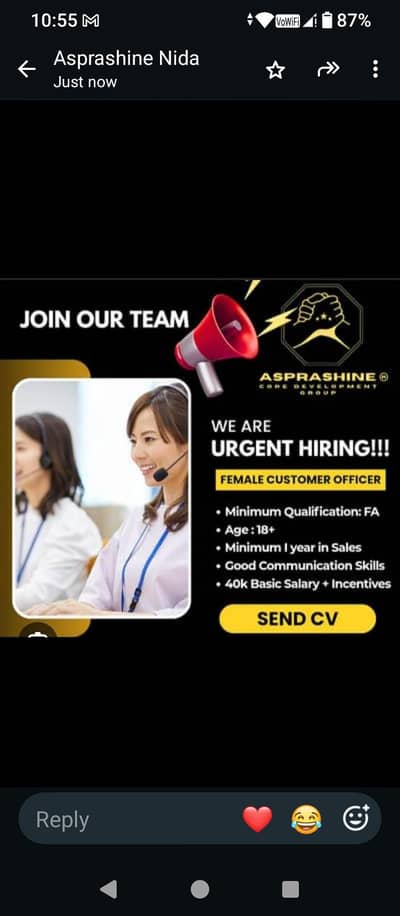 Female Sales Officer