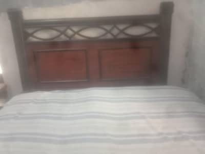 wooden storage bed