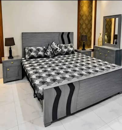 Double bed / bed set / wooden bed / bed / Furniture / king size bed