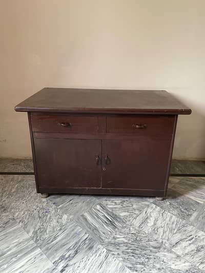 Ironing Stand Table with Drawers & Storage Cabinet