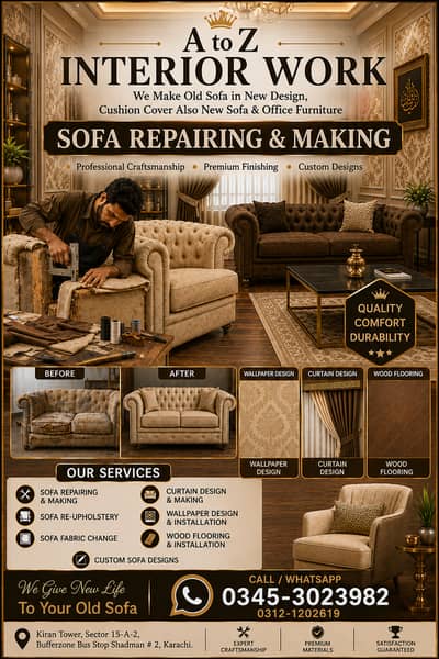 Sofa maker | Fabric change | Sofa set maker | sofa repairing