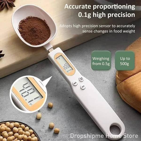 Digital Measuring Spoon Electronic Scale Spoon Weighing for Food Coffee Powder Tea Ingredients Spice Baking Kitchen Gram Measuring Spoons High Precision 0.1g