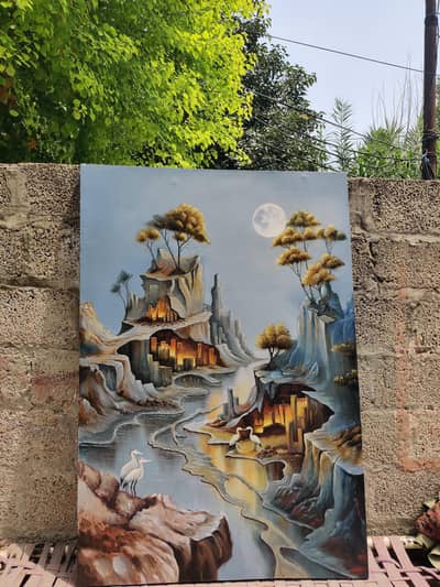 Luxury Surrealist Nature Painting | Large 3ft x 5ft Canvas Wall Art